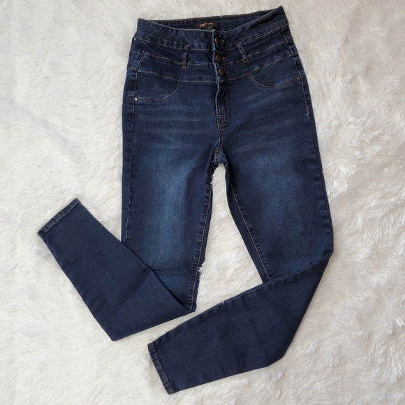 refuge Denim - REFUGE HIGH RISE DARK WASH SKINNY JEANS